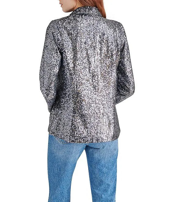 Steve Madden Payton Blazer in Silver Grey