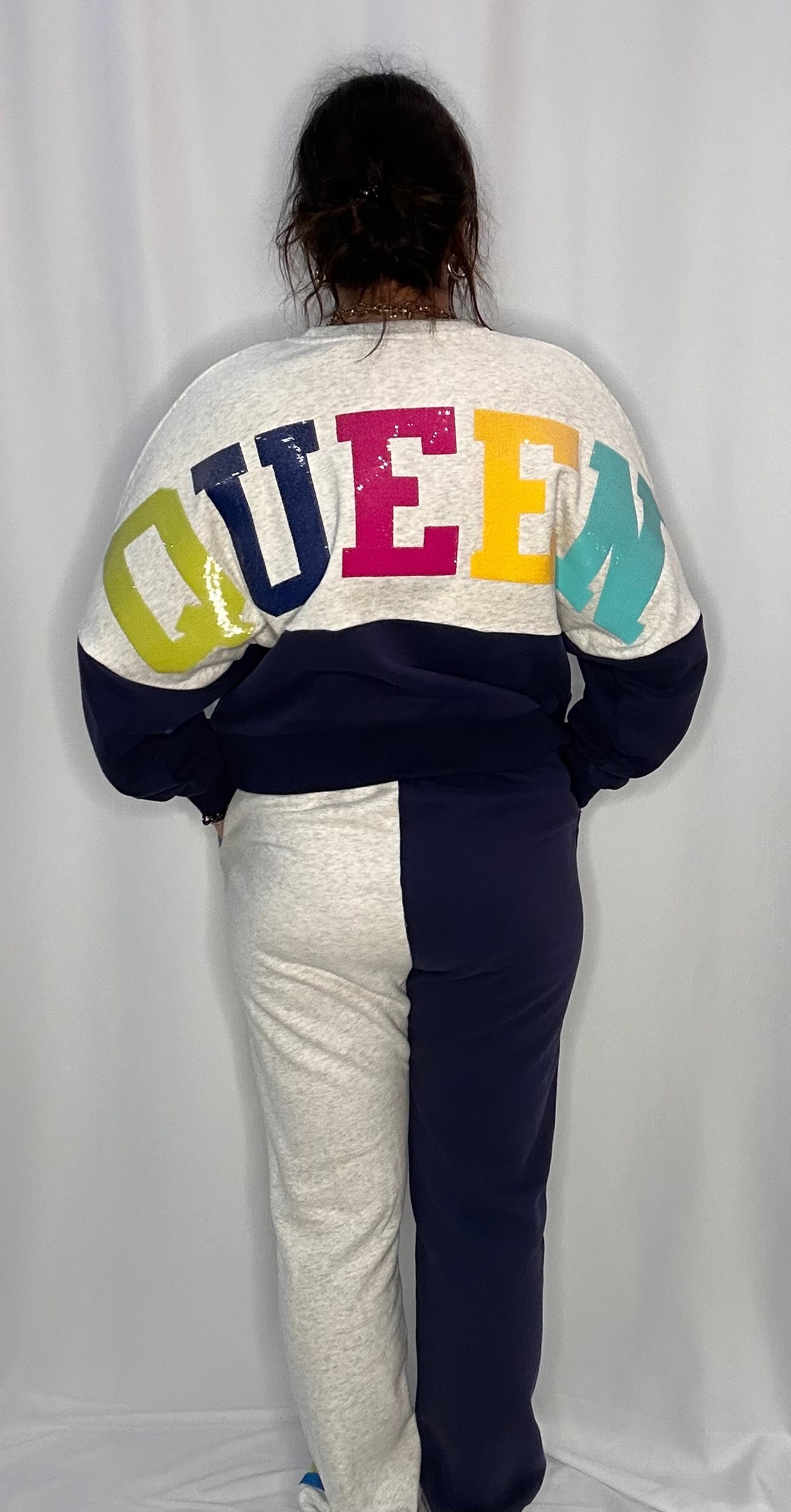 Queen of Sparkles Texas Color Block Sweat Pants