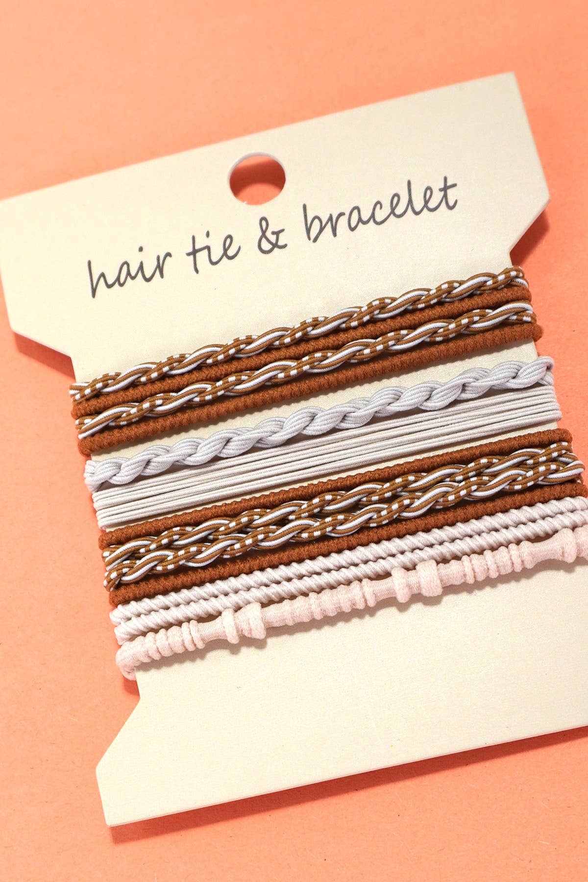 KNOT BRACELET HAIR TIES off White
