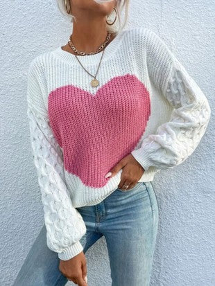 Baby Pink Heart Sweater