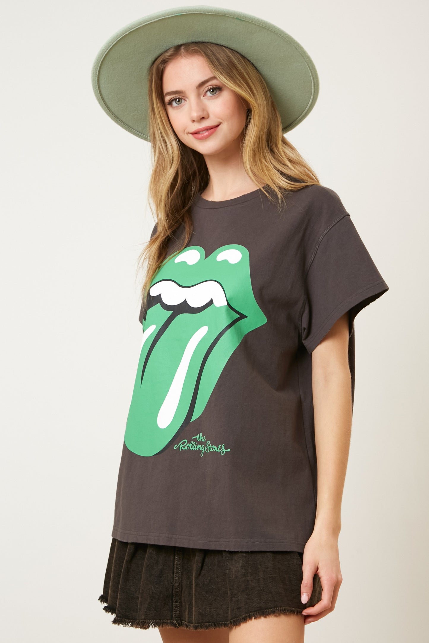 Rolling Stones Charcoal Graphic T
