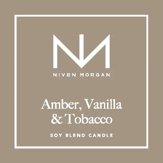 Amber, Vanilla & Tobacco: Double-Wick Candle