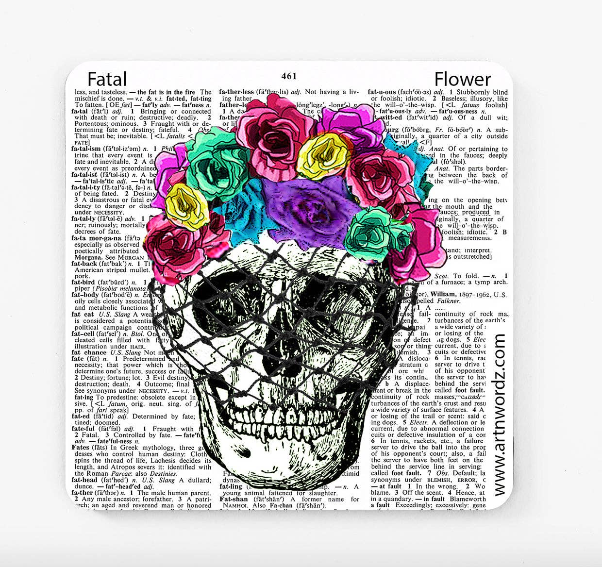 FLOWER SKULL COASTERS