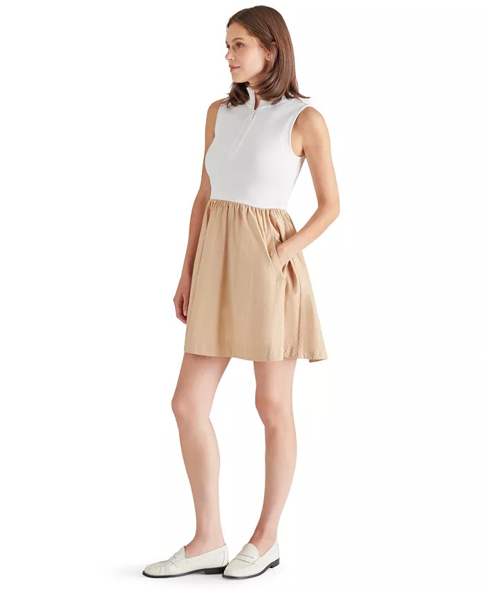 Steve Madden Lyon Dress White/Khaki