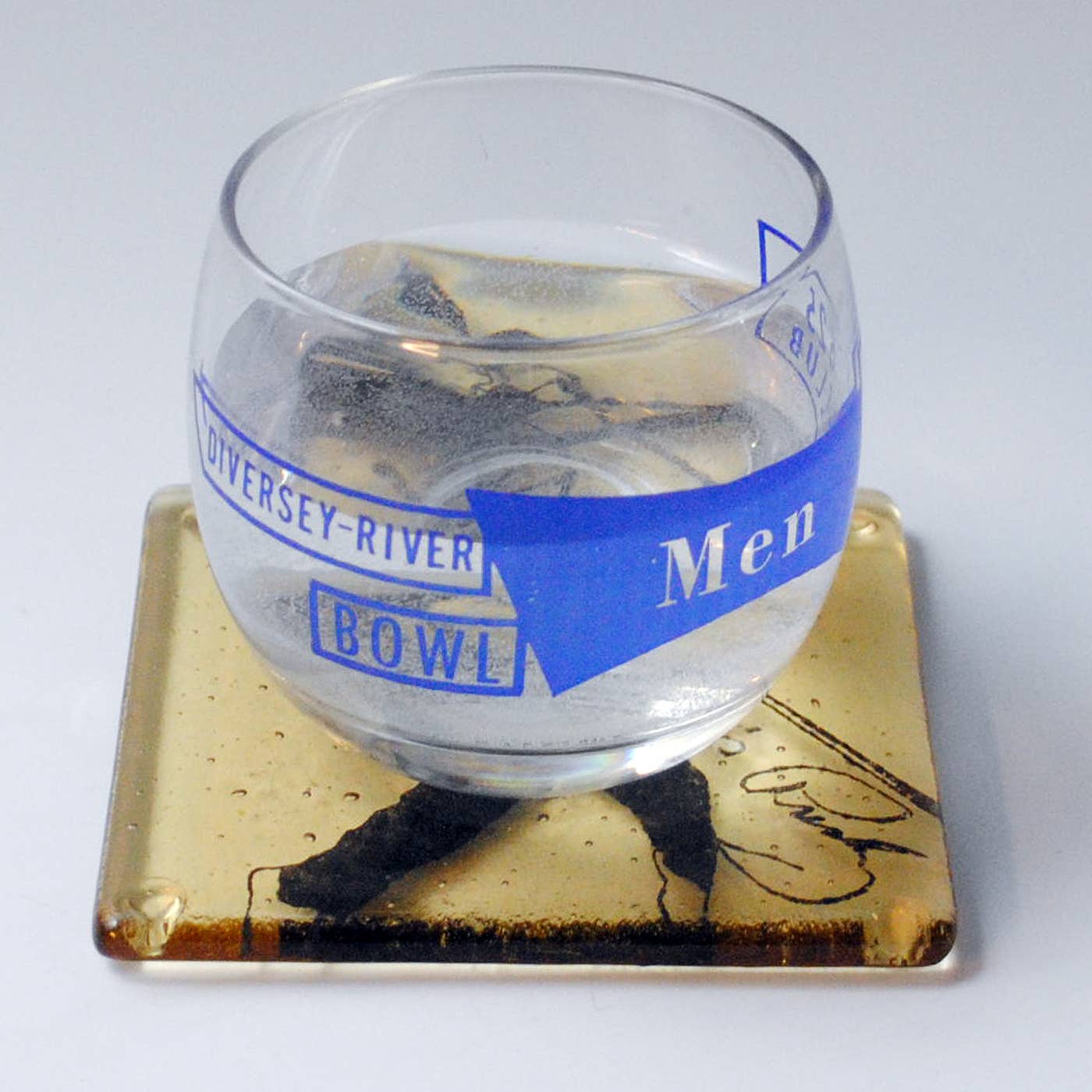 Elvis Handmade Fused Glass Bar Coaster Icon