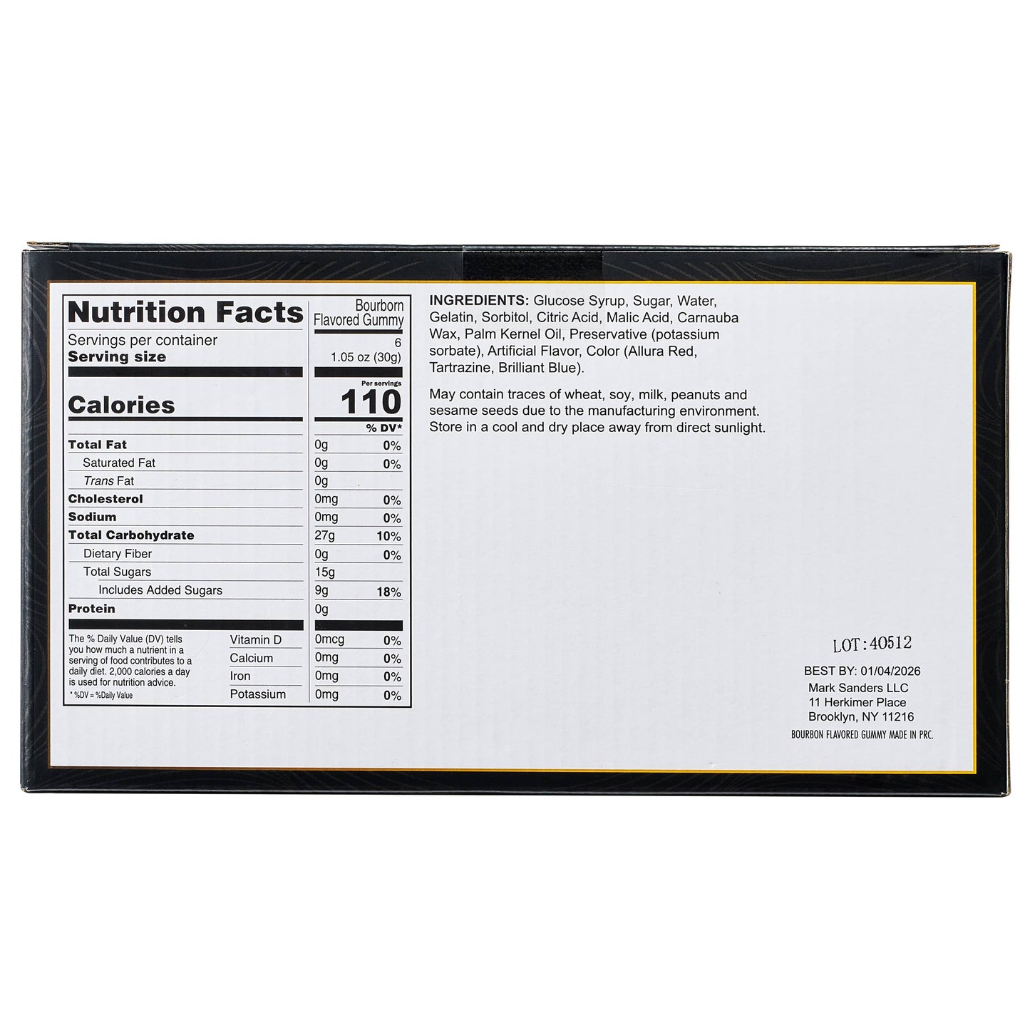 Bourbon Gummy Gift Set & Two Whiskey Glasses