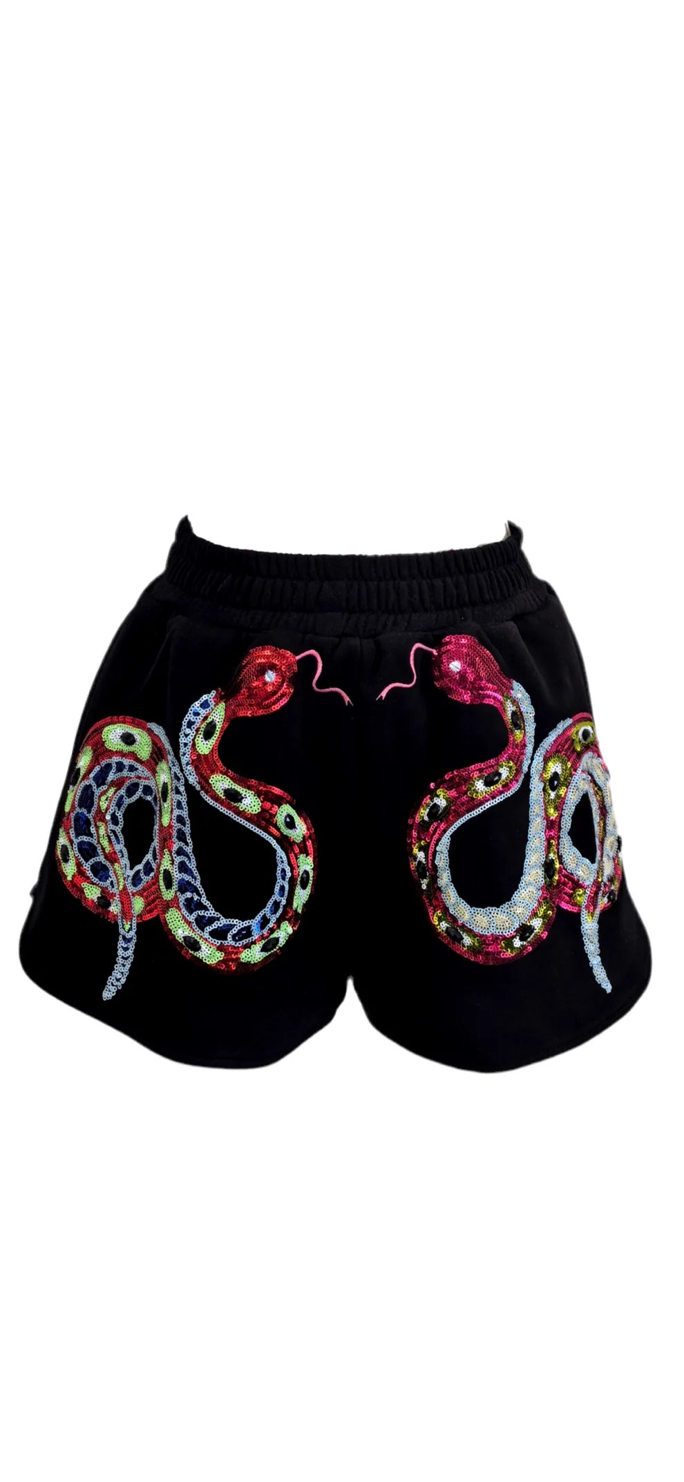 QOS Black Multi Snake shorts