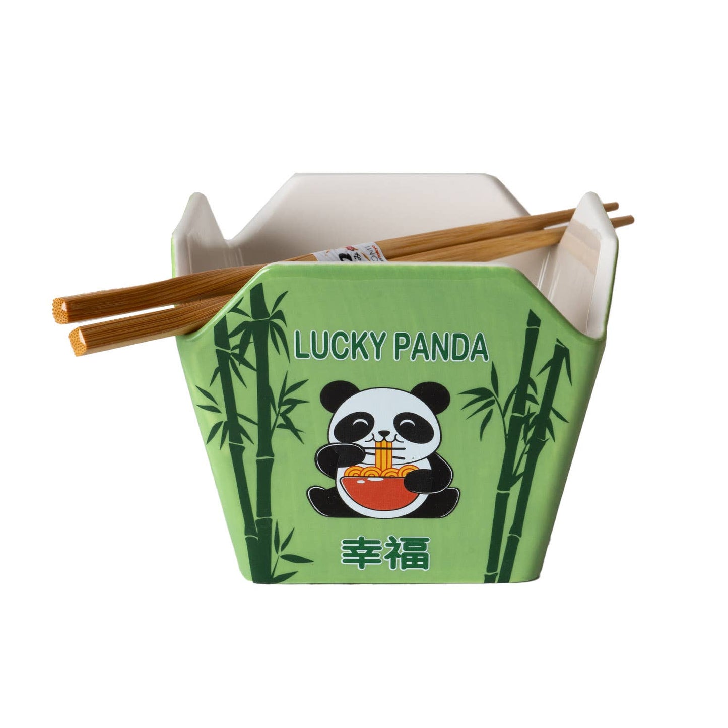 Takeout Box Serving Bowl With Chopsticks Panda