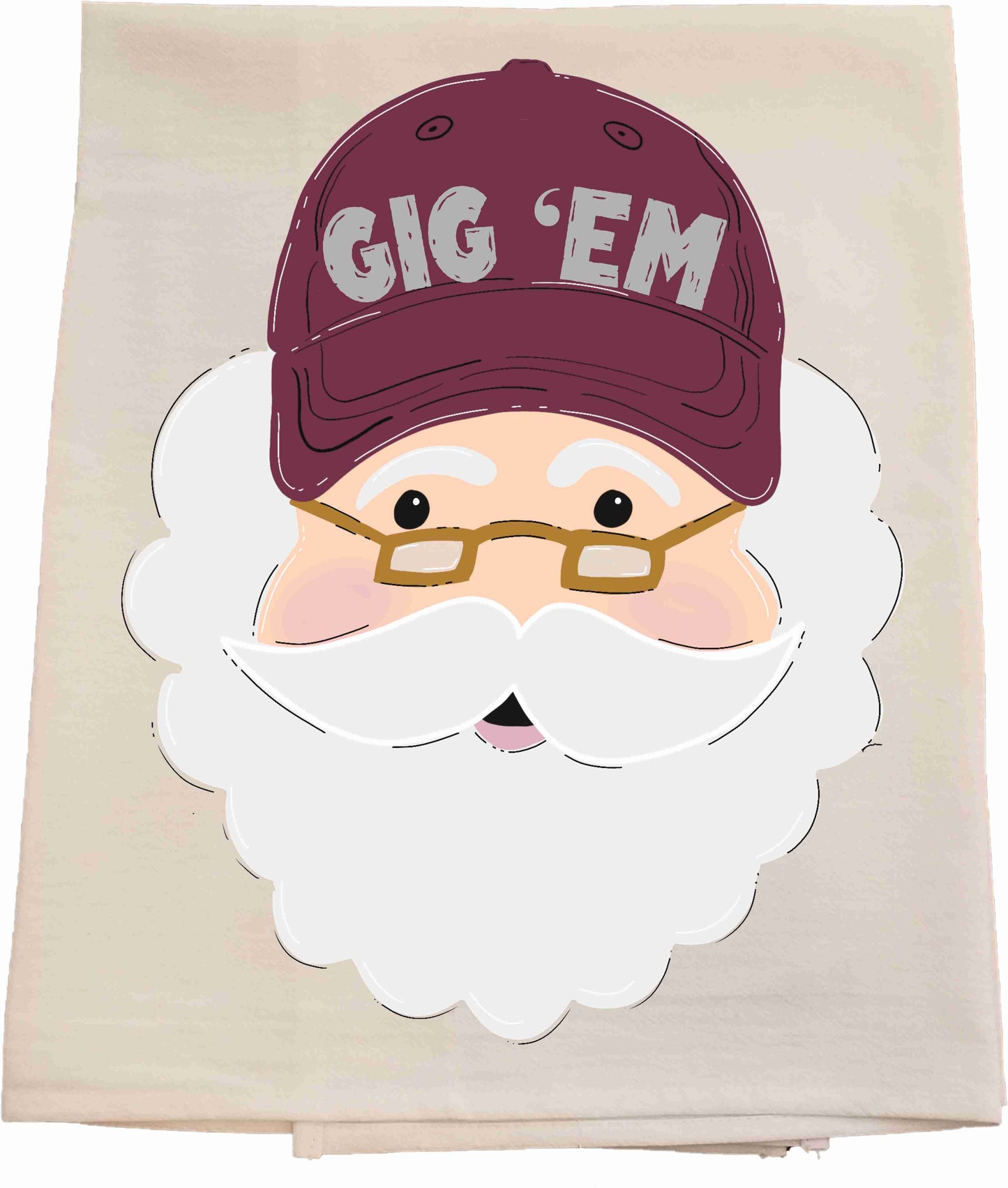Texas A&M Santa Tea Towel