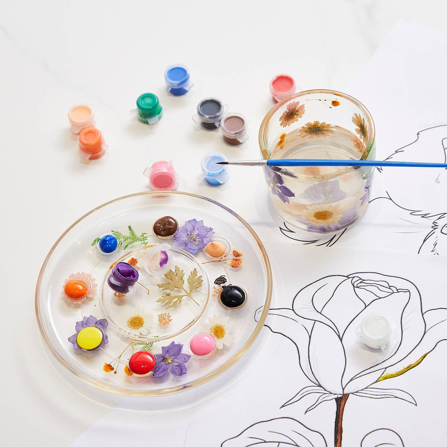 Painter's Cup & Palette Set