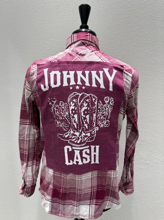 Vintage Repurposed Johnny Cash Flannel
