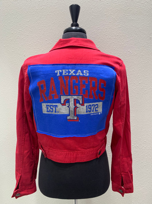 Vintage Repurposed Texas Rangers Jacket