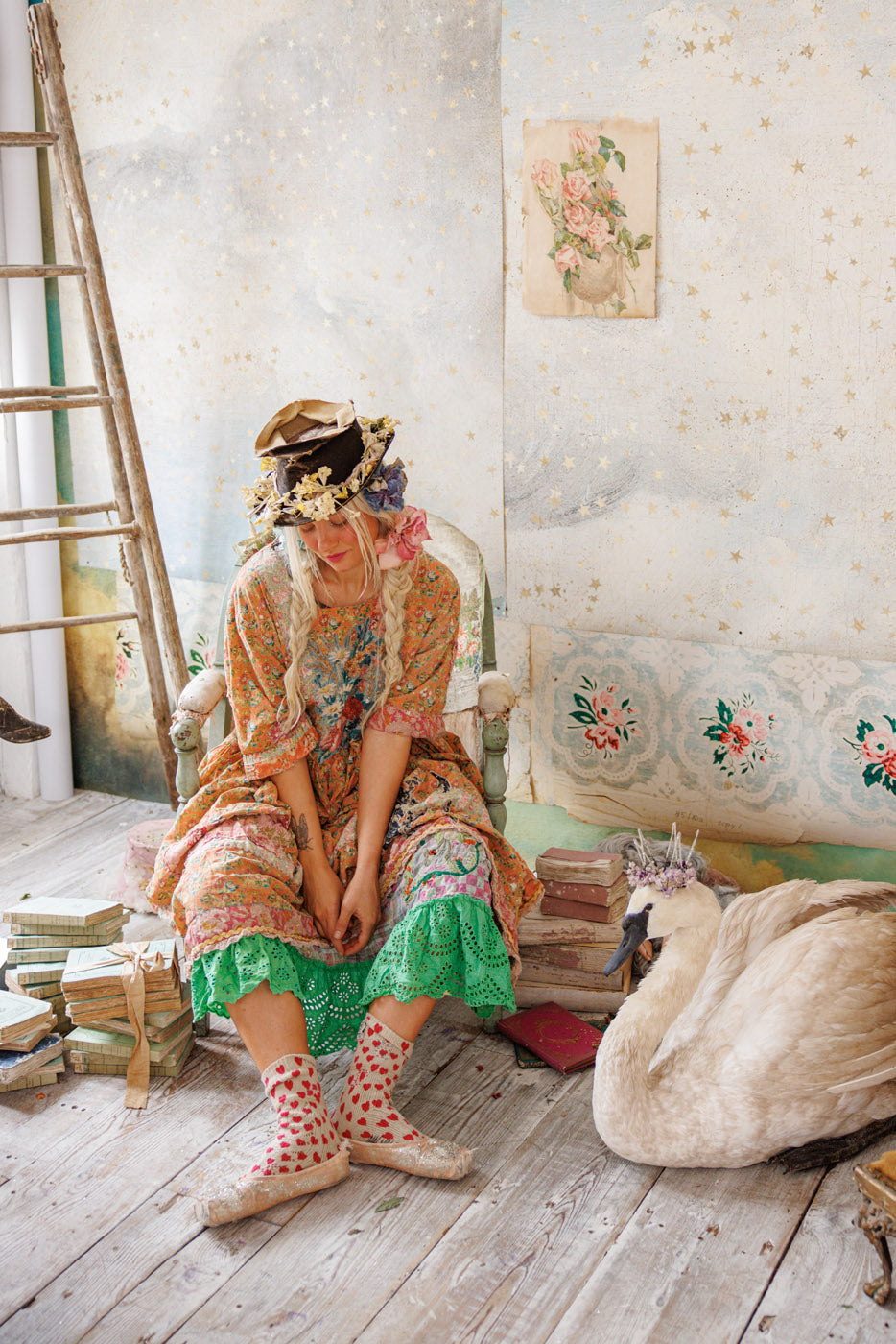 Magnolia P Socks 126 Tiny Hearts Lil Dip Dear One