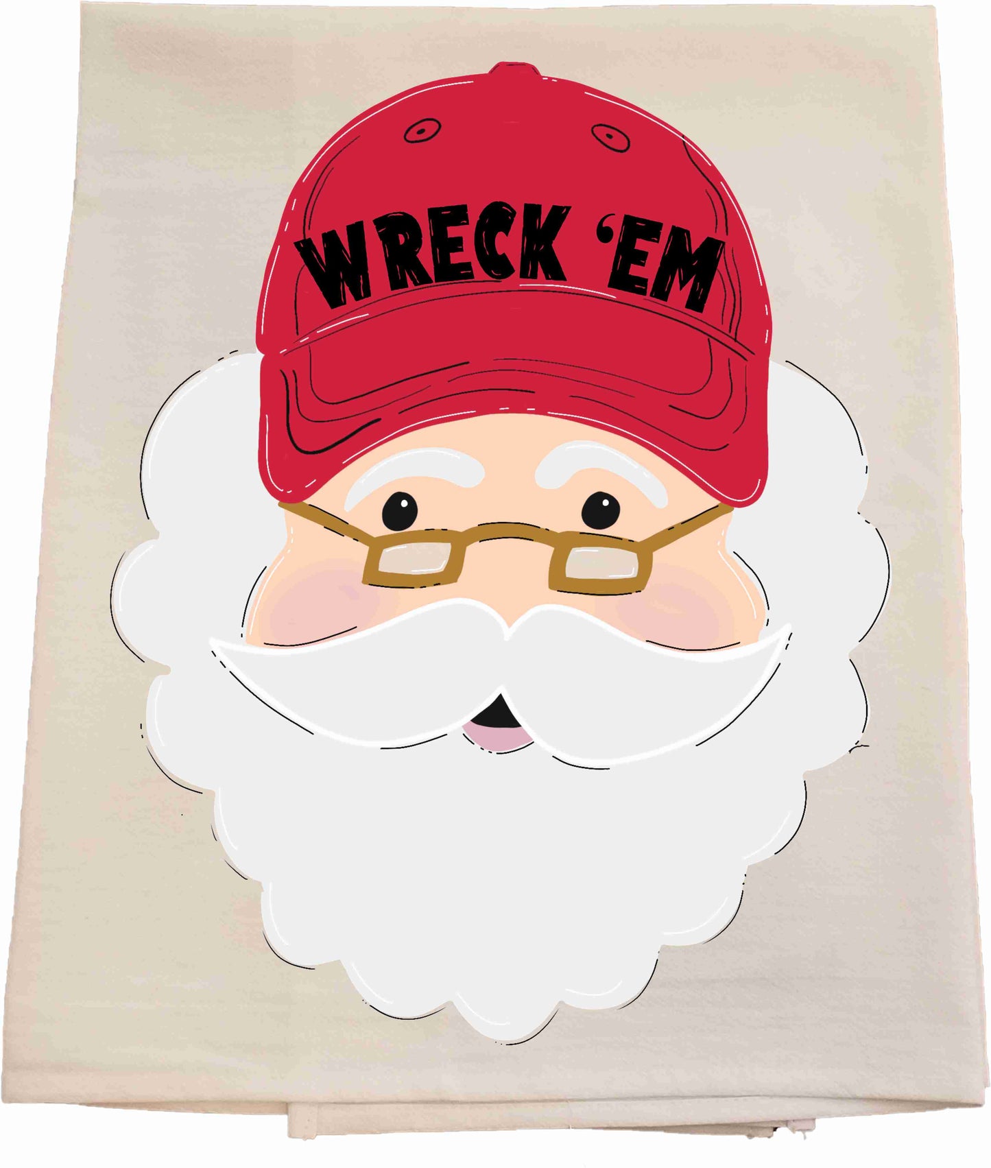 Texas Tech Santa Tea Towel