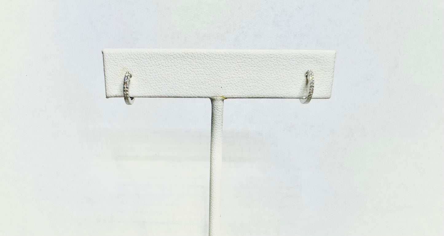 14k Gold and Platinum Huggies