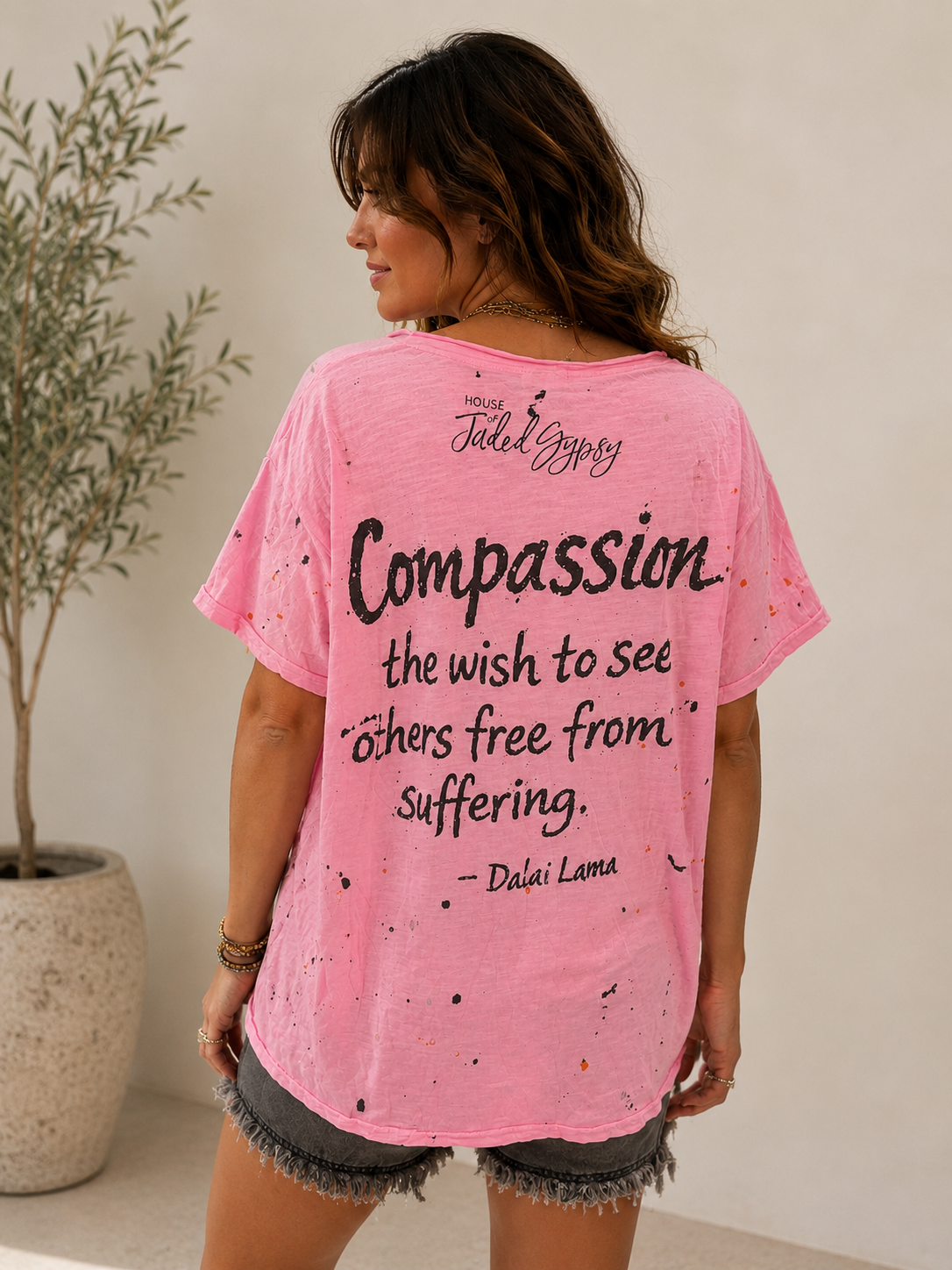 Jaded Gypsy Worn and Weathered Tee True Love OS