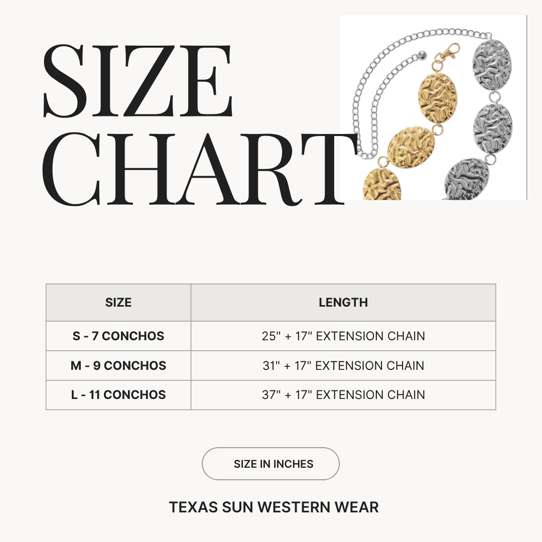 Gold Hammered Concho belt