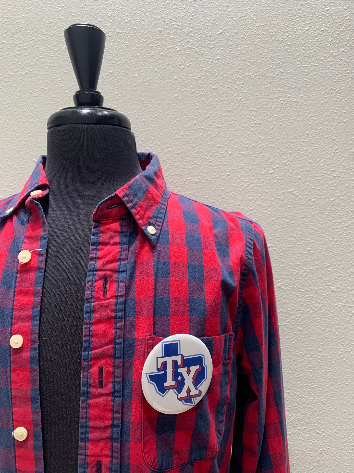 Vintage Repurposed Texas Rangers Flannel