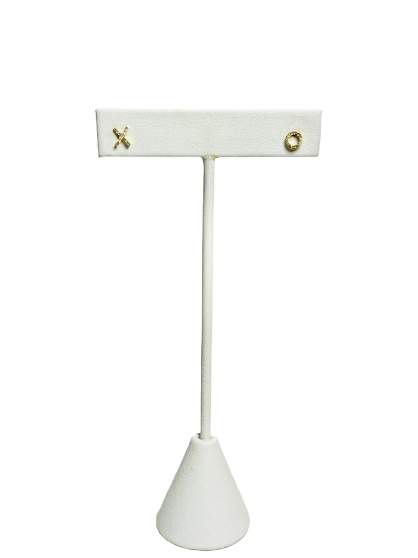 14k Gold and Diamond X O earrings