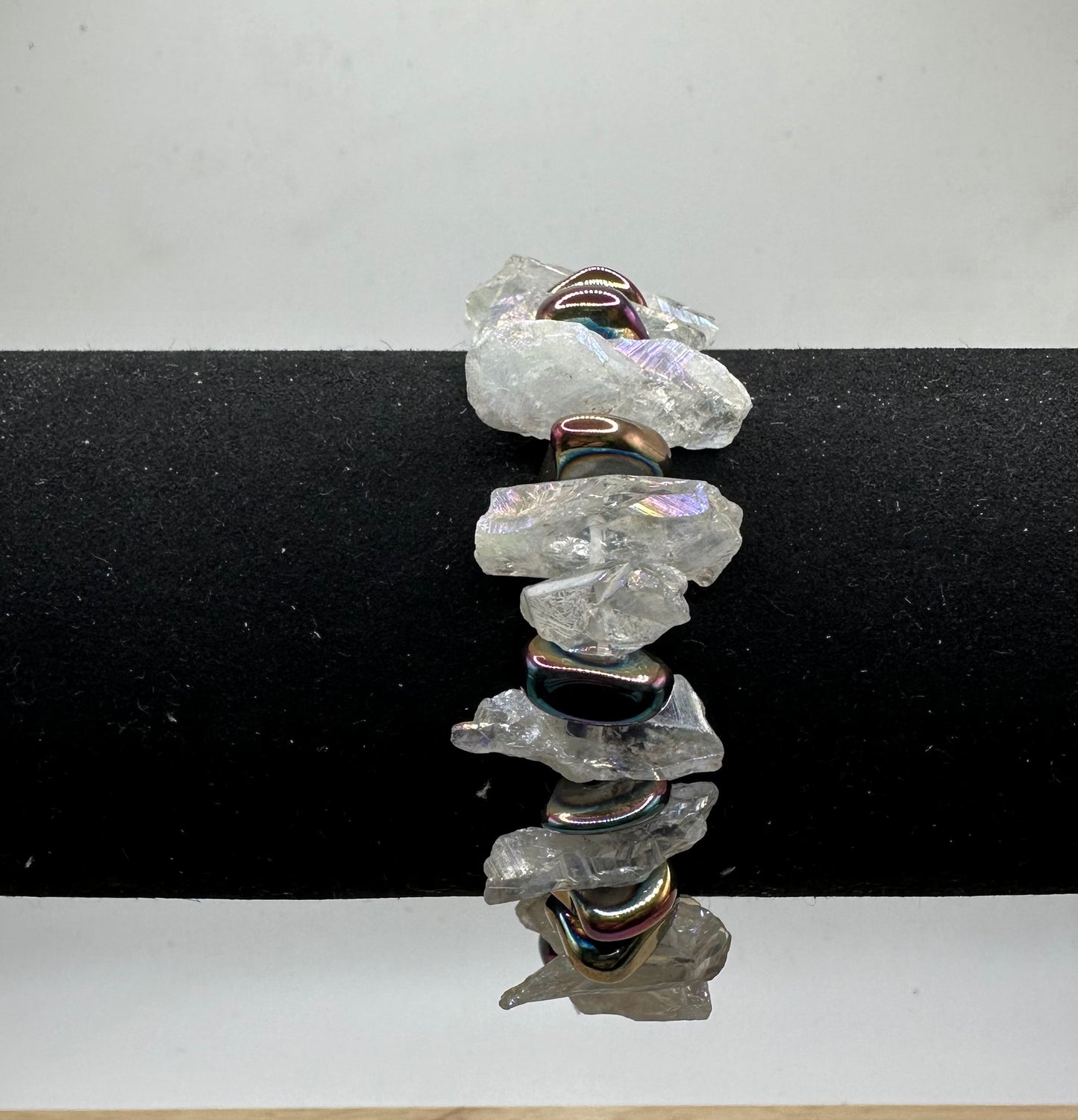 Crystal Quartz Bracelet with Hematite Bracelet