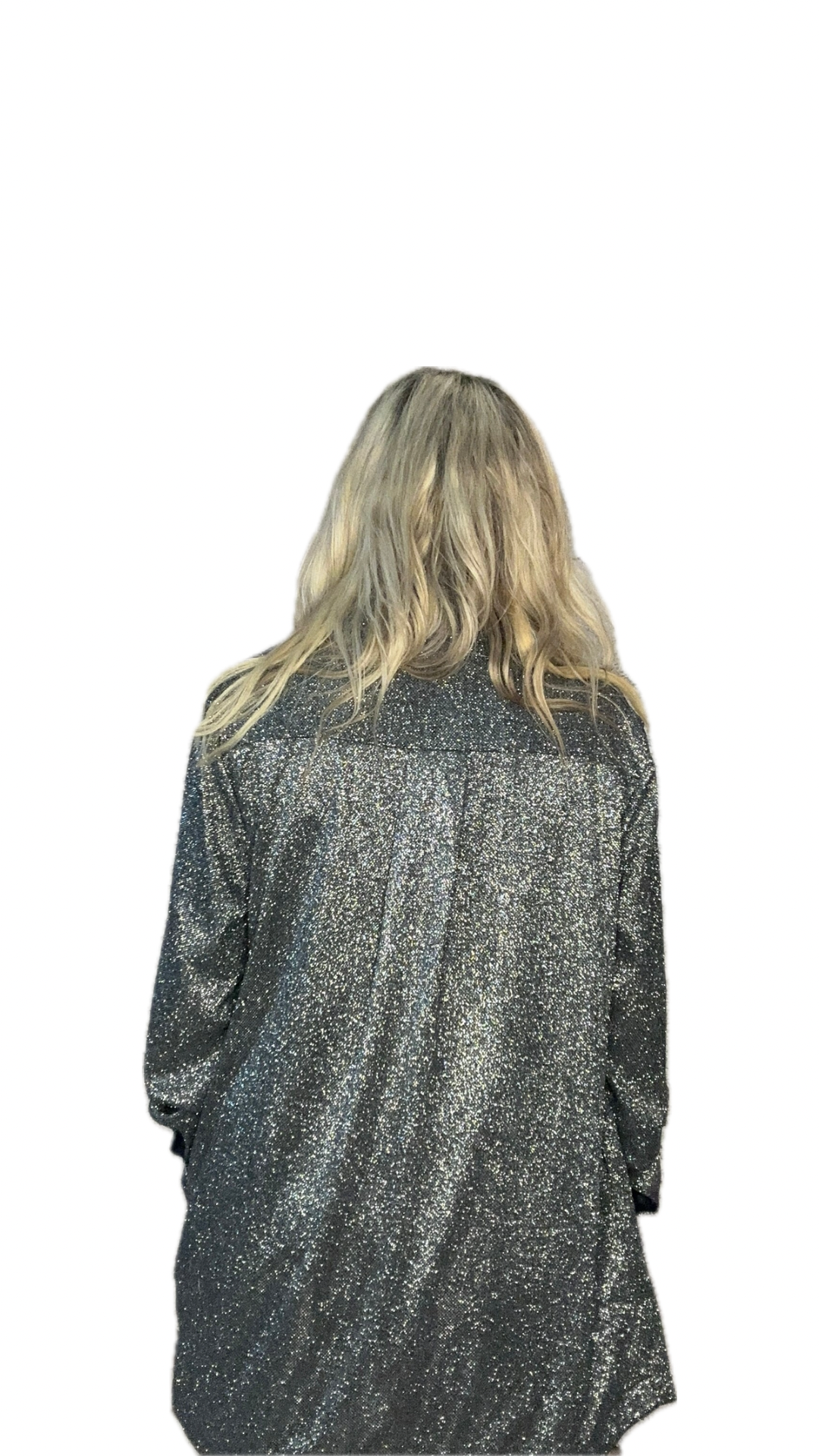 Metalic Black Button Down