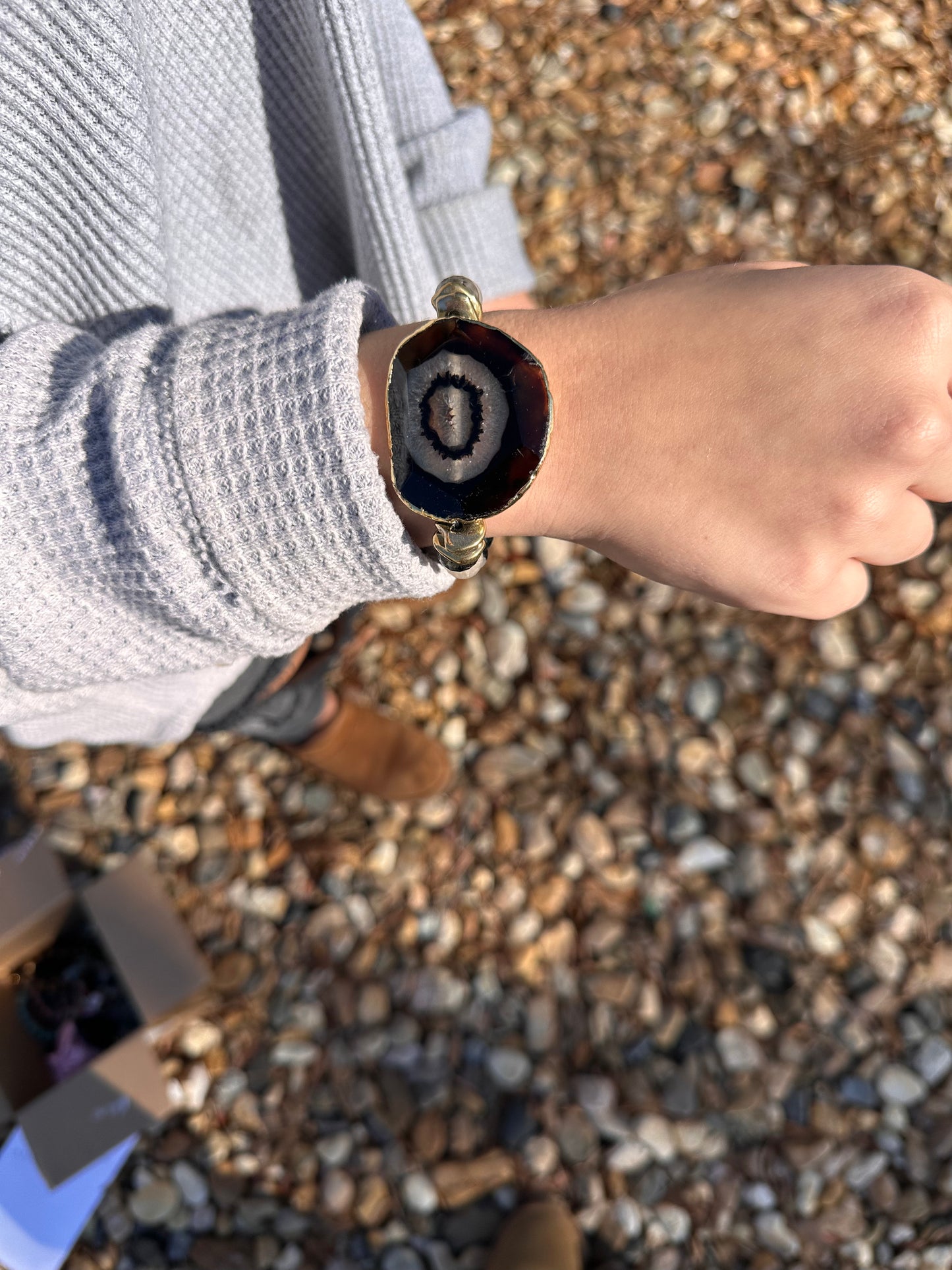 Black Agate Statement Bracelet