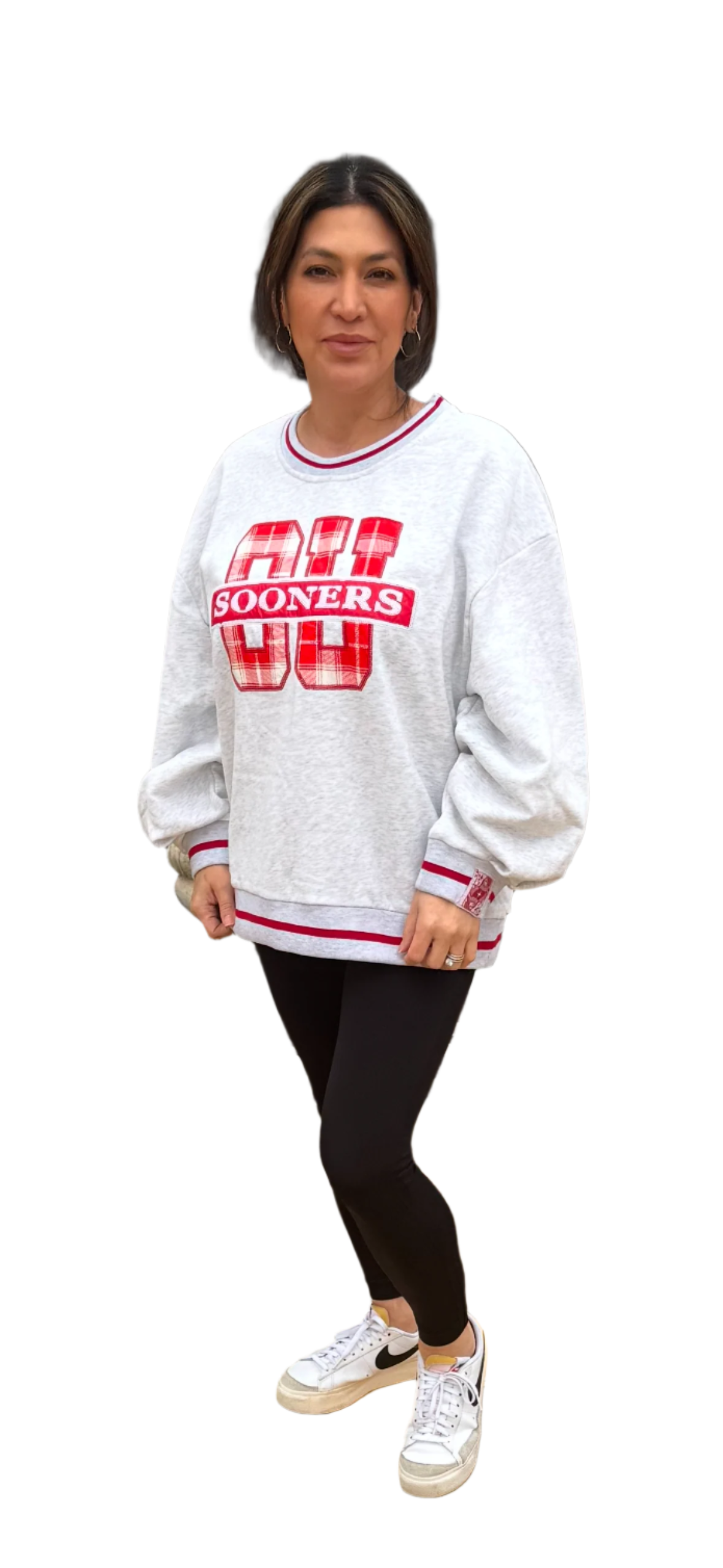 OU Sooners Plaid Letter Sweatshirt