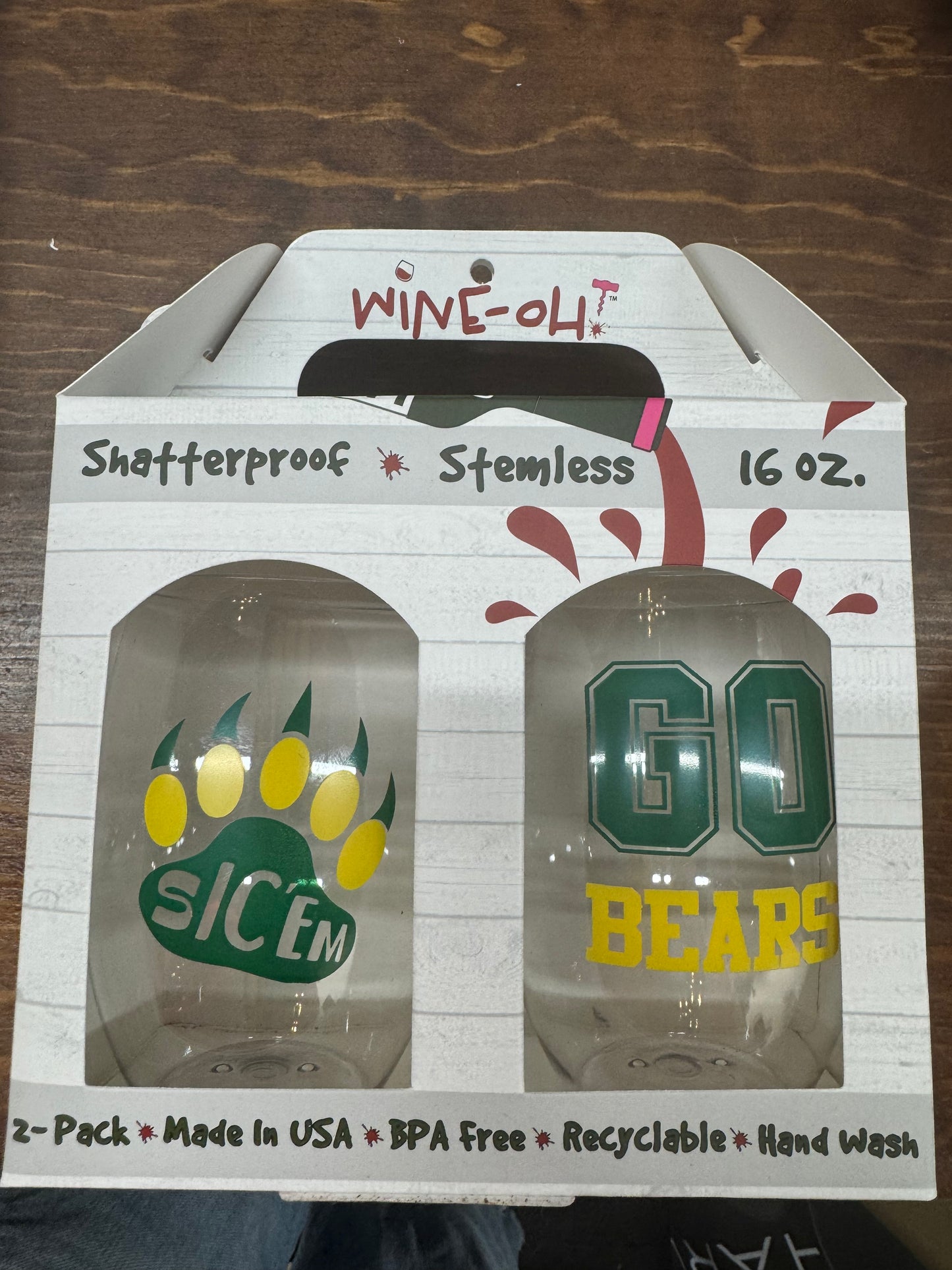 Plastic Wine Glasses: BAYLOR 2pk