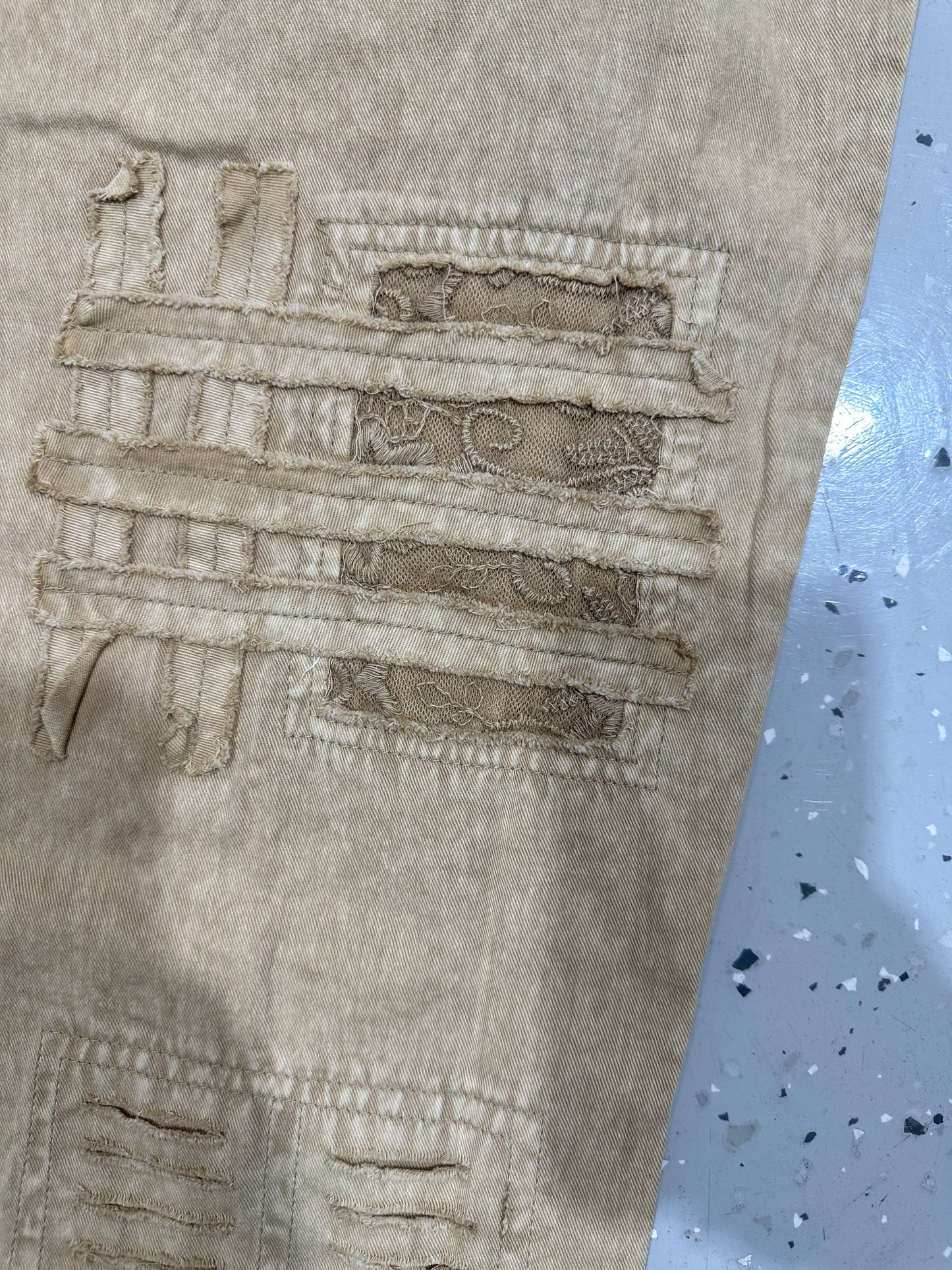 Paper Lace denim pants Natural