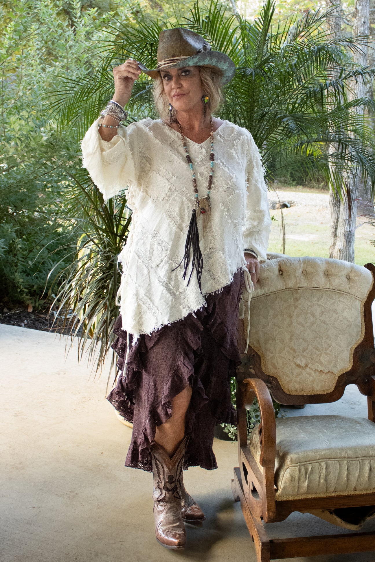 Jaded Gypsy Ivory Spirit Top