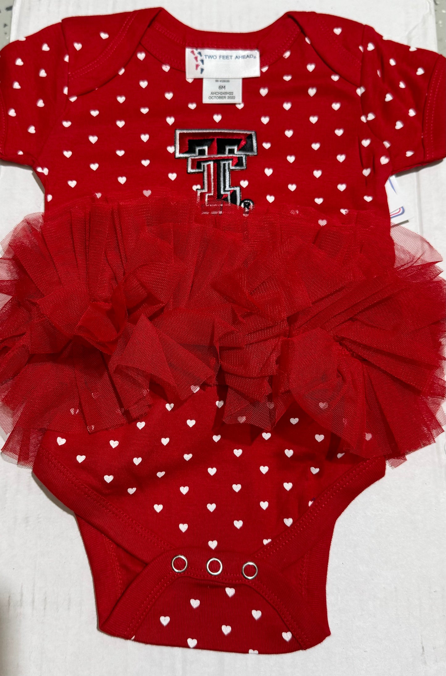 Texas Tech TUTU Onesie 6 Months