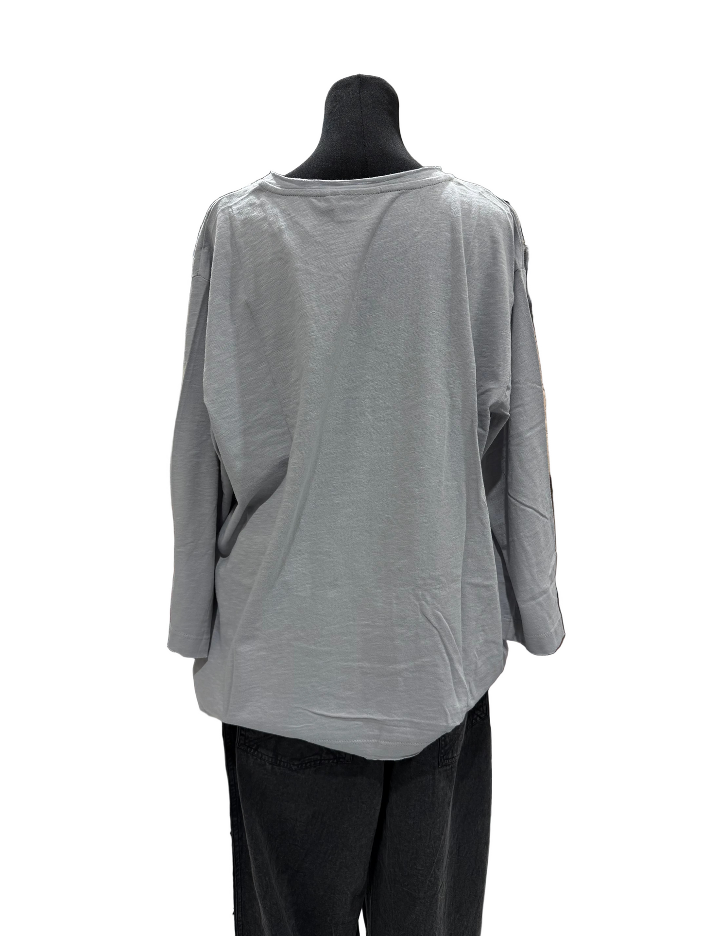 Paper Lace Lady in the Garden Top Grey