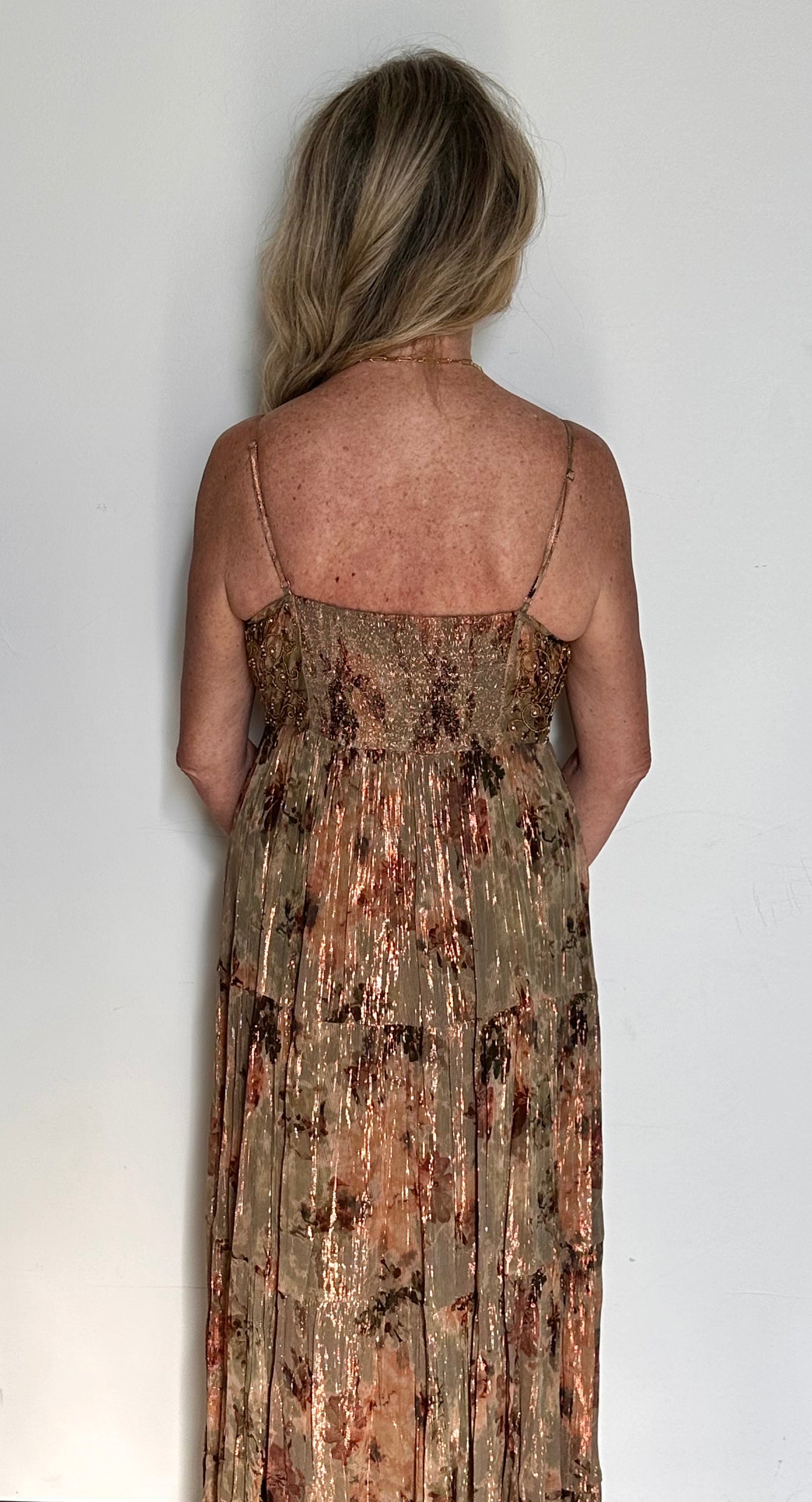 Beaded Multi printed Georgette