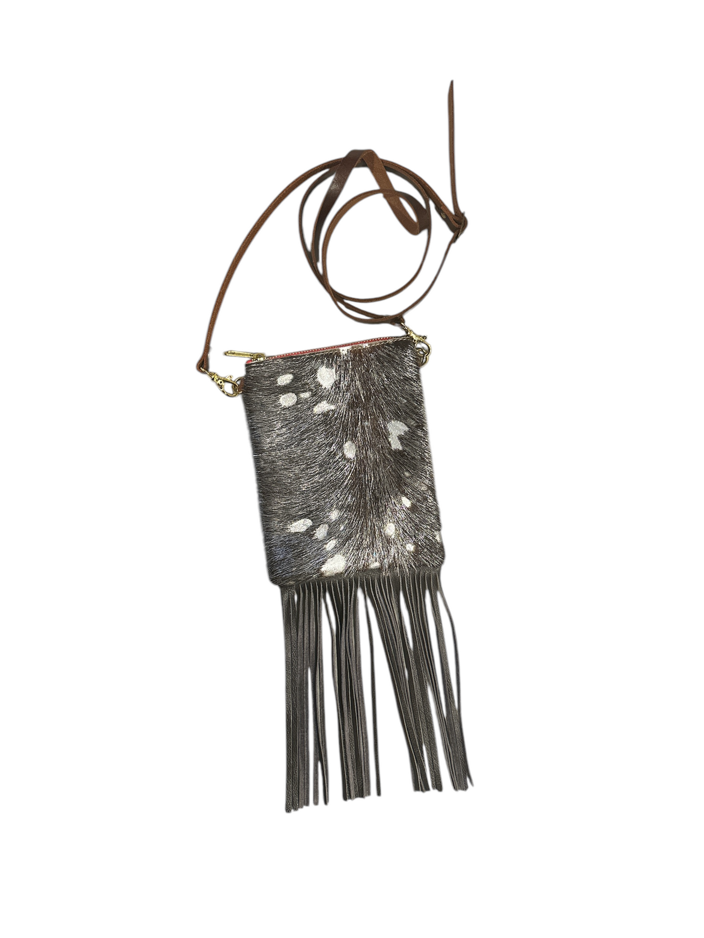 Cross Body Bag - Brown Silver
