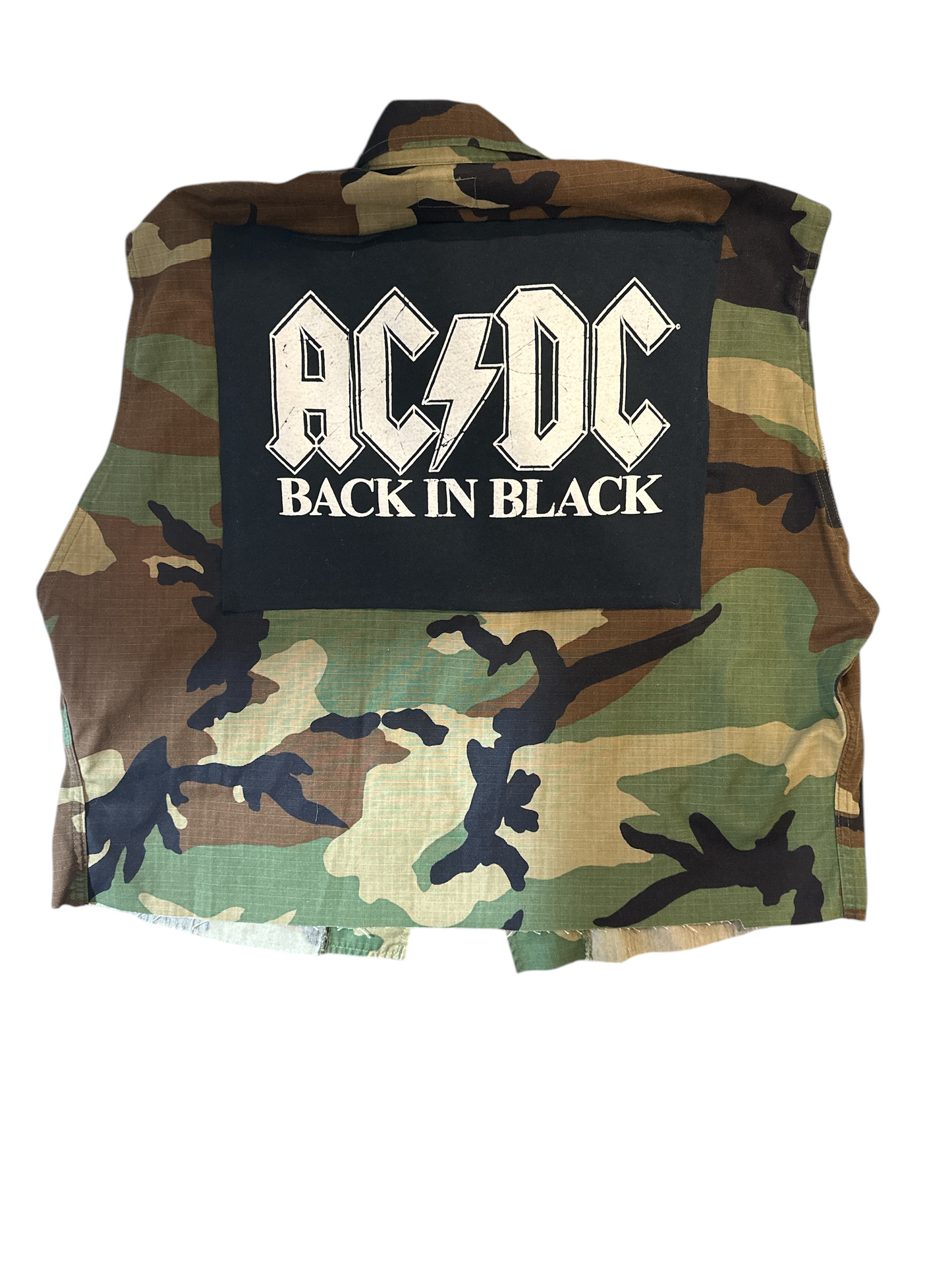 Disorderly Conduct ACDC crop Navy shirt