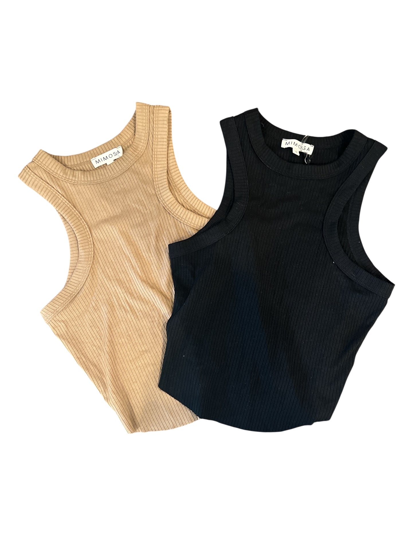 Waikiki ribbed cropped Tanks