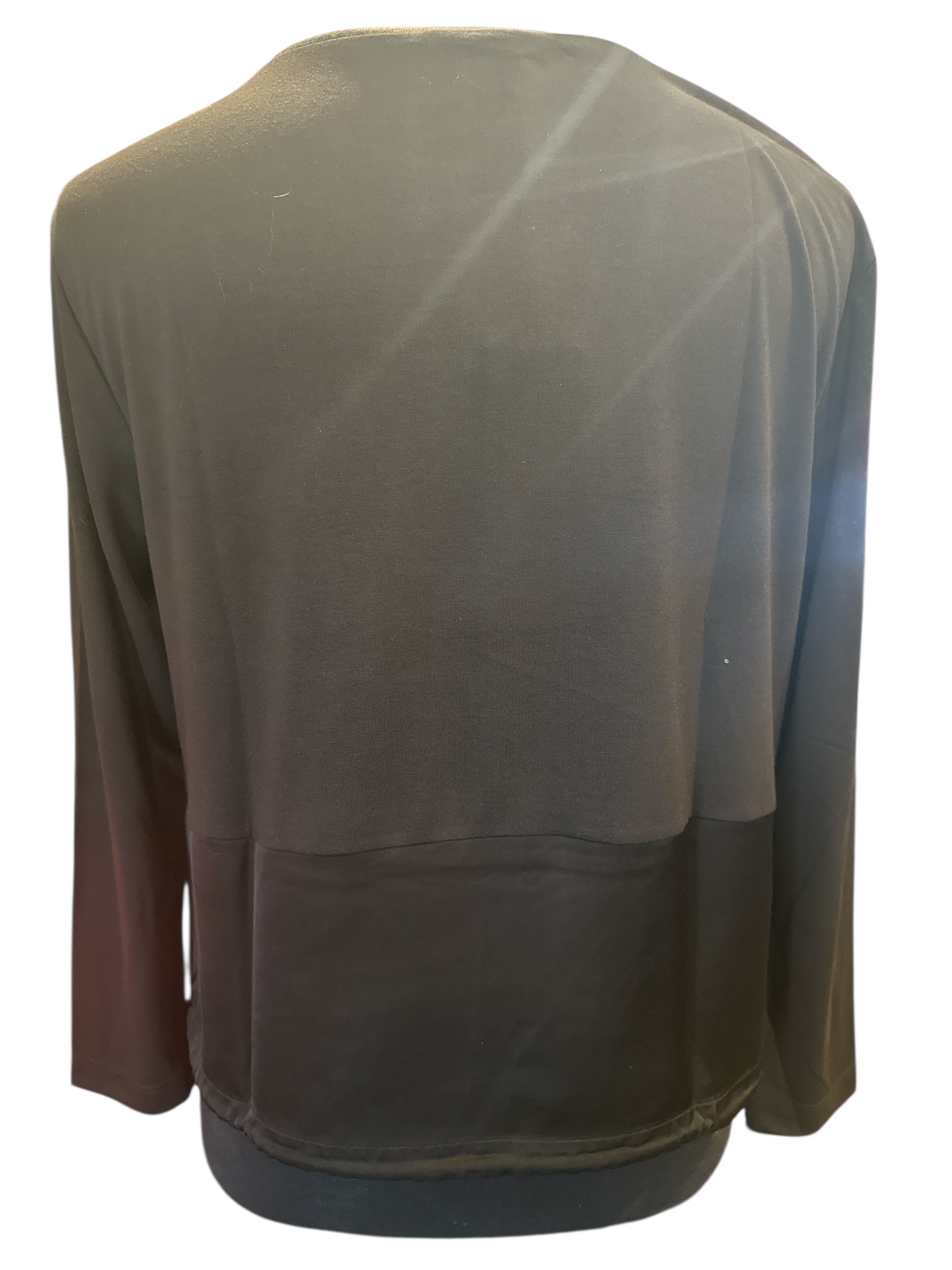 Margittes Brown Long Sleeve Drawstring Top
