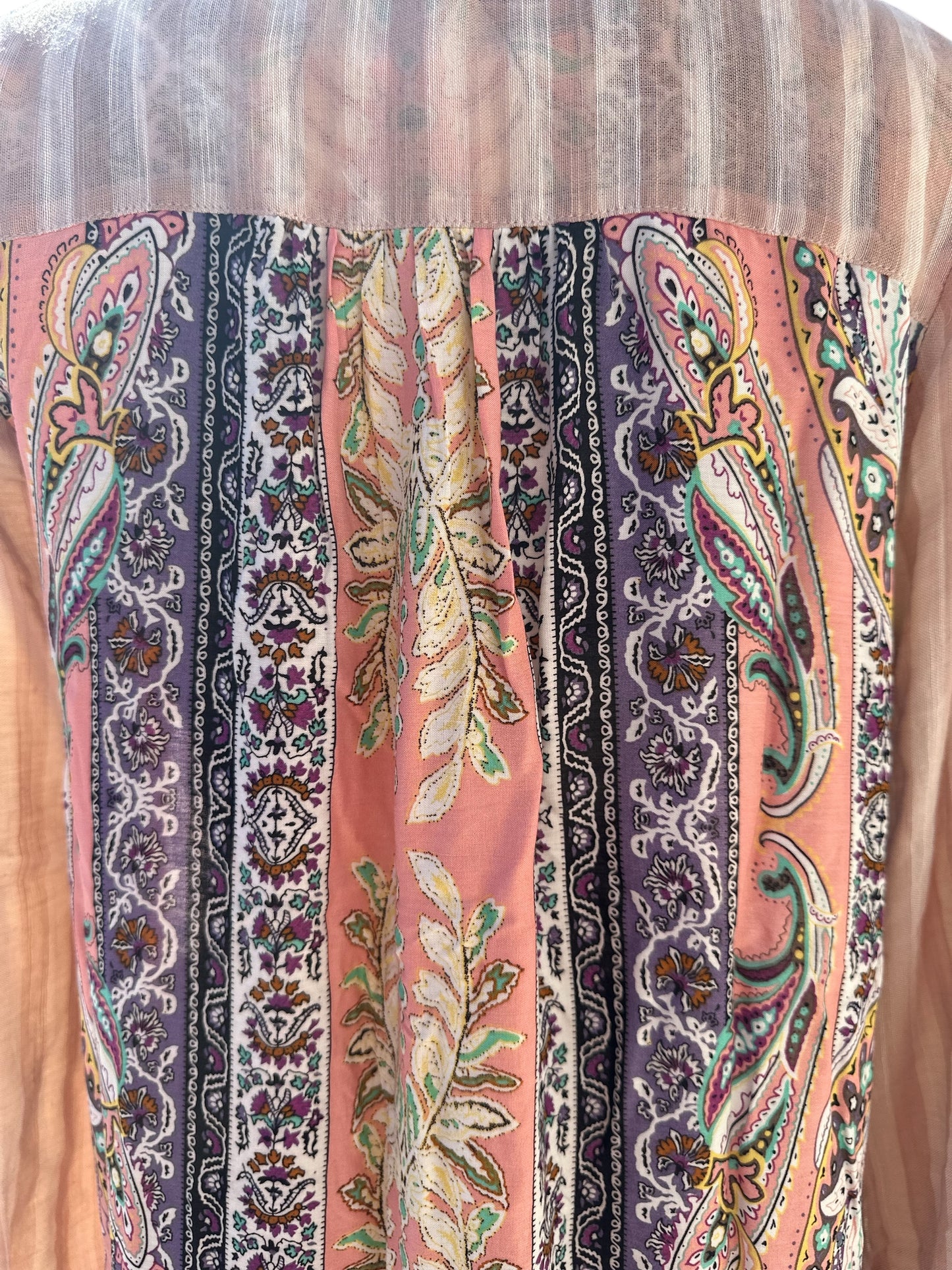 Aratta Pink Striped Floral Dress