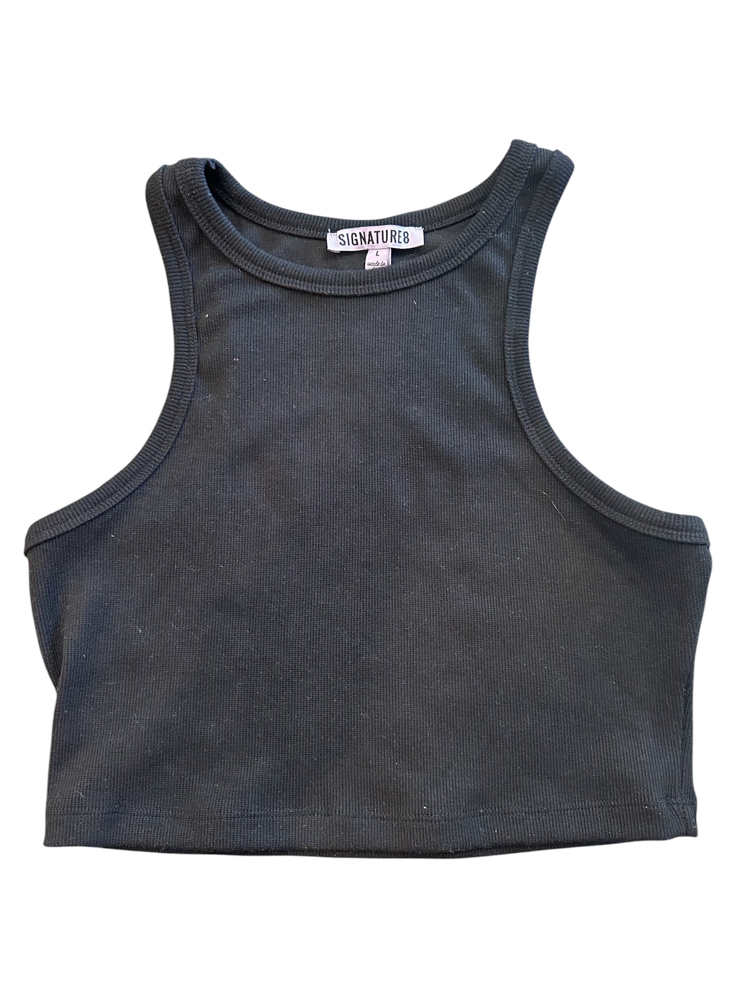 Signature 8 cropped ribbed tank