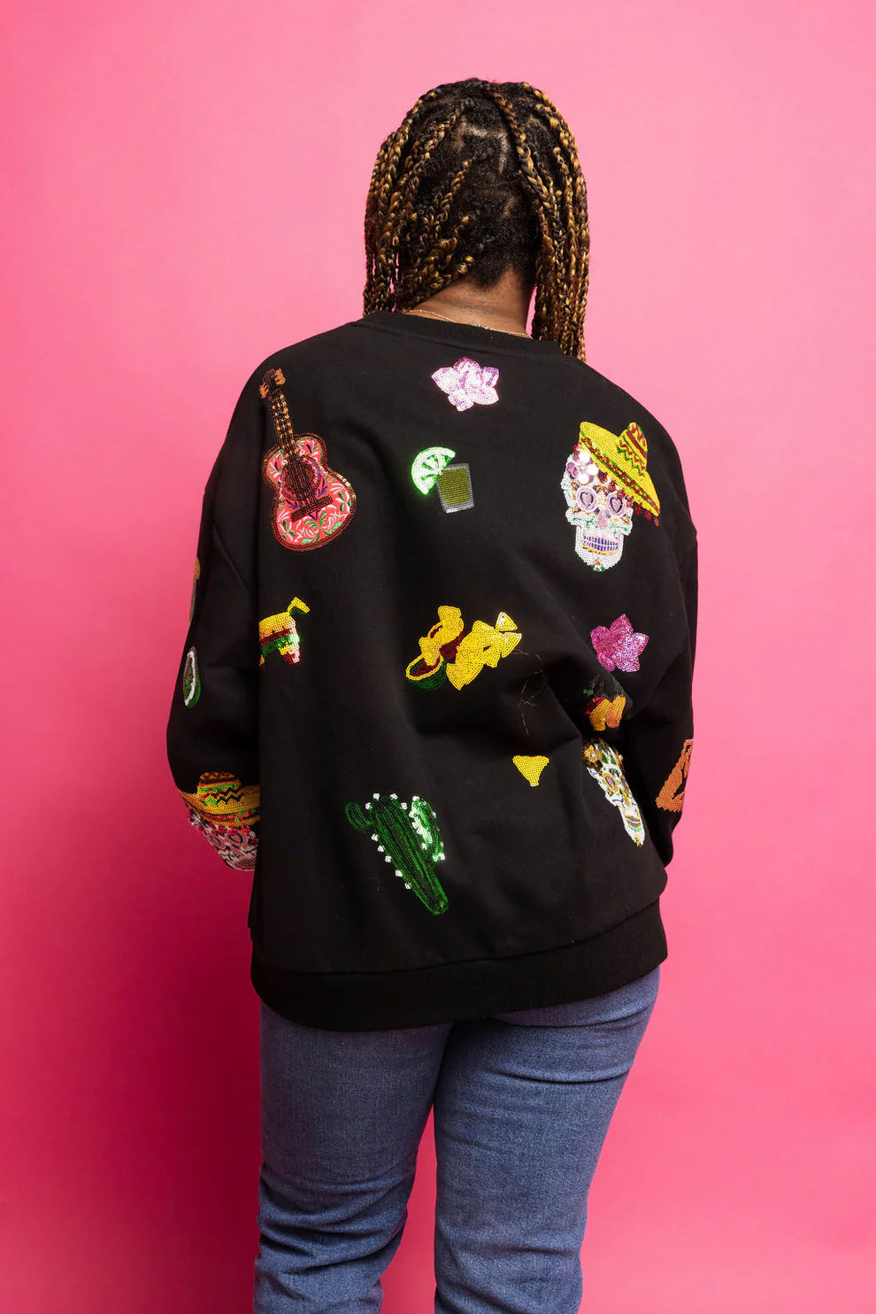 Queen of Sparkles Black Cinco Sweatshirt