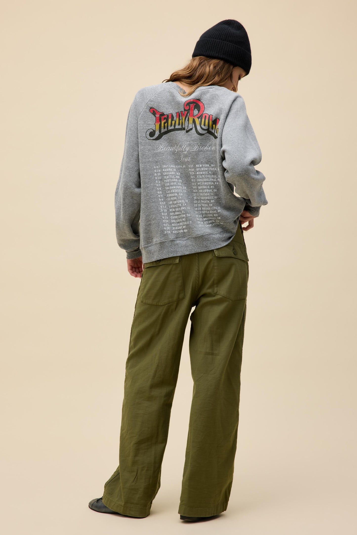 Jelly Roll Beautifully Broken Tour Vintage Raglan Sweatshirt