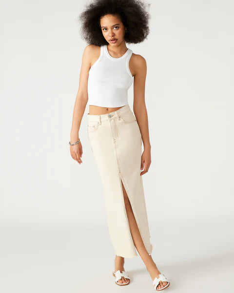 Steve Madden Avani Denim Skirt Ivory