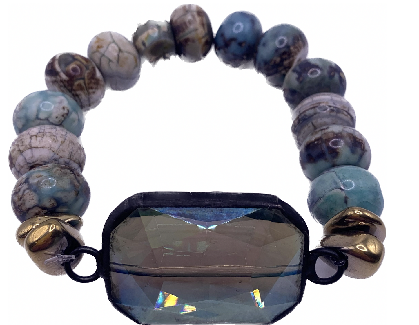 Ocean Jasper Soldered Connector Bracelets