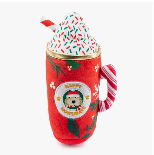 Holiday Cheer Mug Christmas Dog Toy