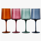 Set of 4- 13.5 Oz Colorful Wine Glasses