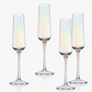 Set of 4- 6 Oz  Iridescent Champagne Glasses
