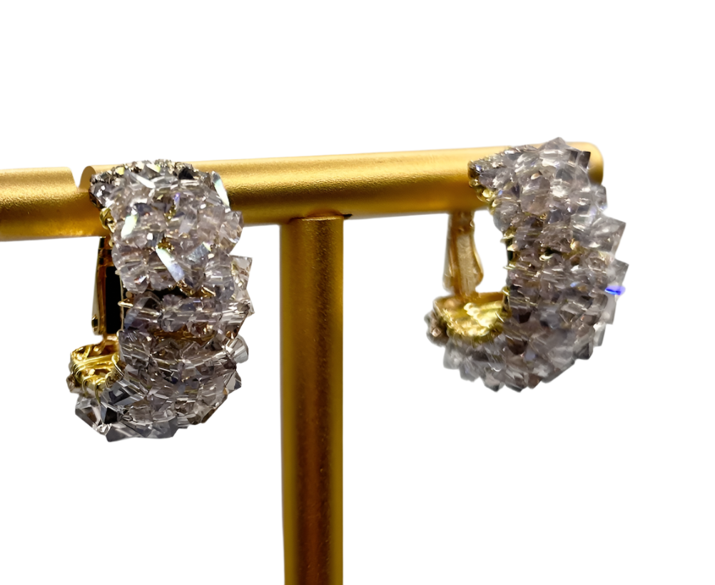 Cz and Seed Bead Earrings