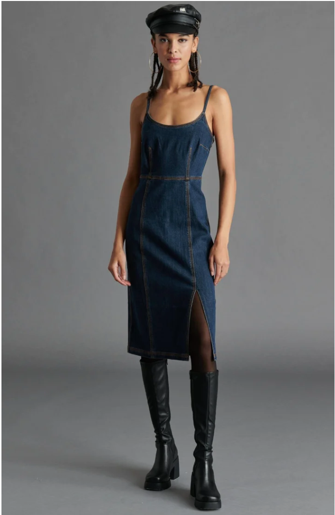 Steve Madden Giselle Dress Washed Denim