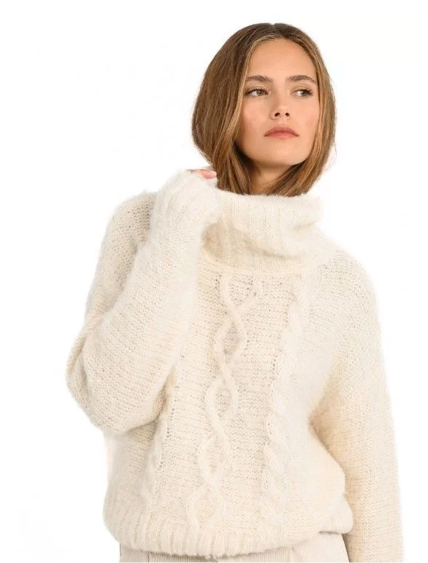 Cableknit Turtleneck