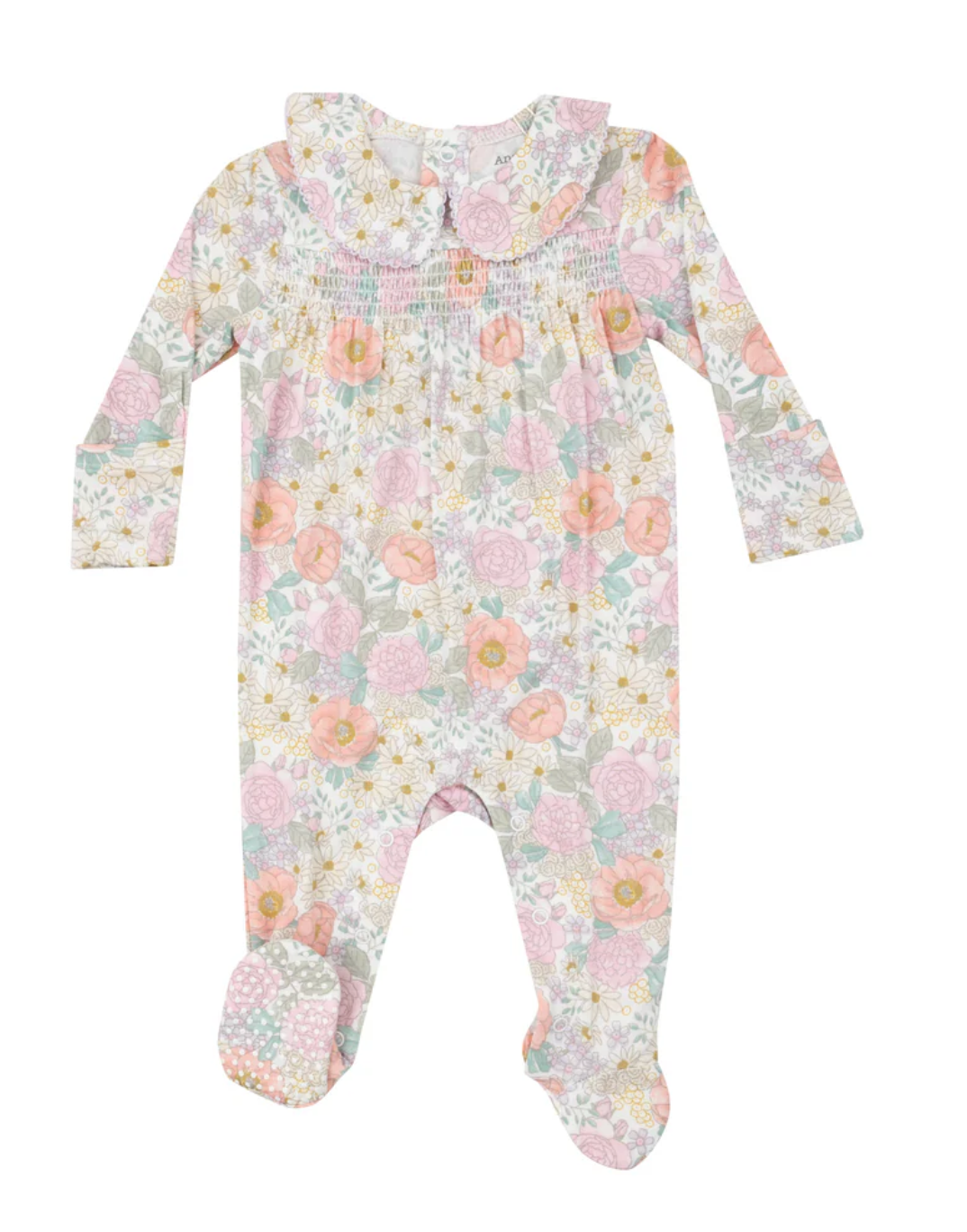 Angel Dear Peonies & Roses Footie